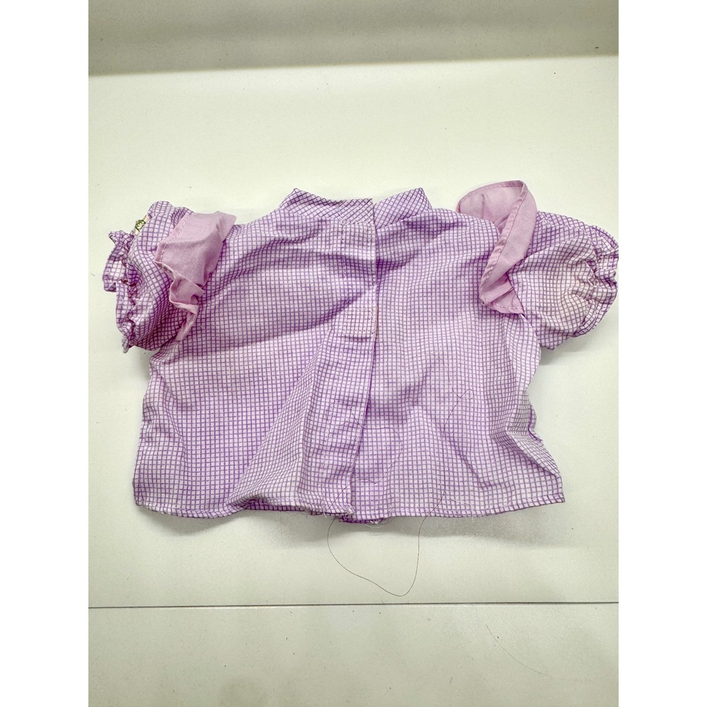 Vintage Cabbage Patch Kids Doll Clothes Lot 1980s Coleco Gingham‎ Gold Vest 3pc - Picture 9 of 16
